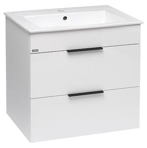 Koupelnová skříňka s umyvadlem Jika Plan 65x44,1x62,2 cm bílá H4536021763001
