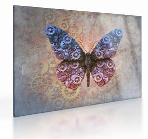 Skleněný obraz - Steampunk motýl (70x50 cm)