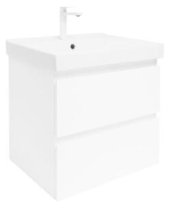 Koupelnová skříňka s umyvadlem SAT B-Way 59x50x45 cm bílá lesk BWAY260WU1BBI