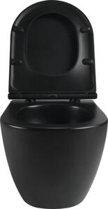 Závěsné WC form&style SAMAR bez splachovacího kruhu se systémem splachování Turbo Flush vč. WC prkénka