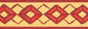 Samolepící bordura kosočtverce červené 69004 5 m x 6,9 cm IMPOL TRADE