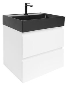 Koupelnová skříňka s umyvadlem SAT B-Way 59x50x45 cm bílá lesk BWAY260WU2B2B