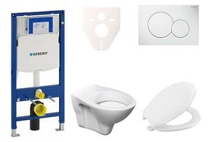 Cenově zvýhodněný závěsný WC set Geberit do lehkých stěn / předstěnová montáž + WC Ceramia S-Line Pro 111.300.00.5NR1