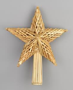 Slaměná špička na stromeček Hvězda, 25 x 30 cm
