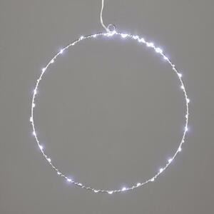 ACA Lighting D40CM stříbrný kruh 55 LED, CW, 220-240V, IP44, 3m transparentní napájecí kabel X065524227