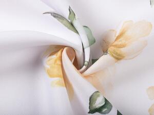 Biante Teflonový oválný ubrus TF-043 Žluté růže na bílém 60x100 cm