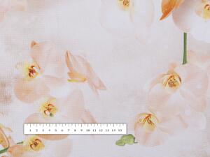 Biante Teflonový oválný ubrus TF-045 Orchideje na béžovém 80x120 cm