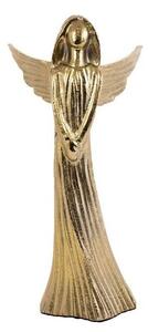 Bronzový antik kovový anděl Anael - 11*10*21 cm