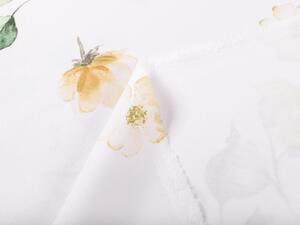 Biante Dekorační závěs TF-043 Žluté růže na bílém 140x140 cm