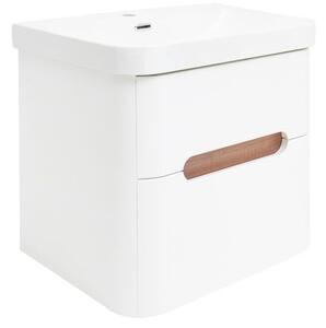 Koupelnová skříňka s umyvadlem SAT Fusion 57,5x53x45 cm bílá matná mat SATFUSION260WU