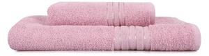 Růžové bavlněné ručníky a osušky v sadě 2 ks Dora – Foutastic