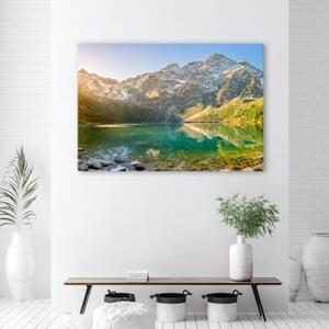 Obraz na plátně, Jezero v horách - 60x40 cm