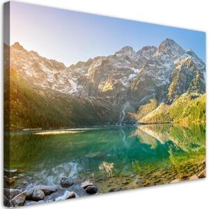 Obraz na plátně, Jezero v horách - 60x40 cm
