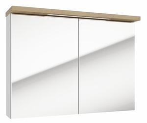 Zrcadlová skříňka Naturel Stilla + LED 80x60 cm bílá STILLAE08002