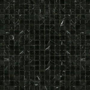 Kamenná mozaika Premium Mosaic Stone černá 30x30 cm leštěná STMOS15BKP