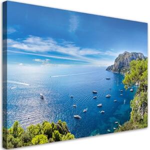 Obraz na plátně, Panorama z ostrovních mořských lodí - 60x40 cm