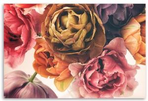 Obraz na plátně, Kytice barevných květin - 60x40 cm