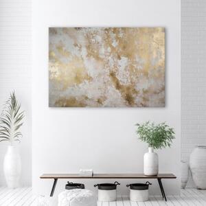 Obraz na plátně, Abstrakce zlatých skvrn - 120x80 cm