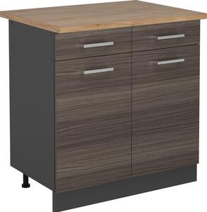 Spodní skříňka kuchyňské linky Vicco R-Line Ušlechtilá šedá 80 cm , PD Dub, Model 53367