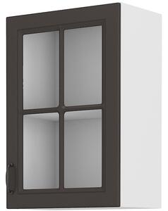 Horní kuchyňská skříňka Sheila 40 GS 72 1F (bílá + grafit)