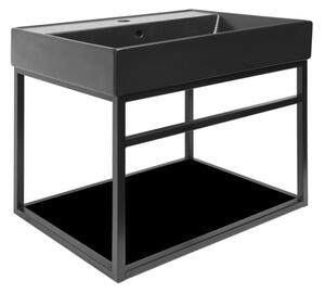 Konstrukce s umyvadlem Naturel Industrial 59x45x45 cm černá mat KONZOLEUM60CUC