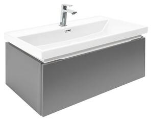 Koupelnová skříňka s umyvadlem a baterií SAT Feel 80x30x44,8 cm antracit mat SATFEEL80ANTU4BA