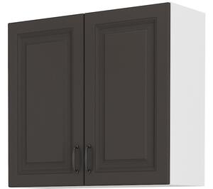Horní kuchyňská skříňka Sheila 80 G 72 2F (bílá + grafit)