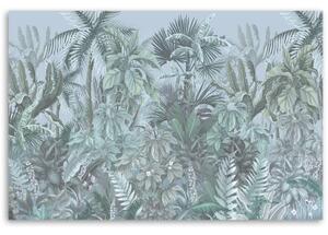 Obraz na plátně, Tropické listy a stromy - 60x40 cm