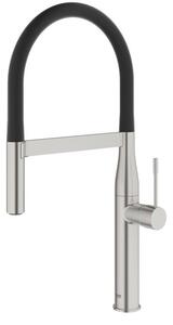 Dřezová baterie GROHE Essence New s vytahovací sprškou supersteel 30294DC0