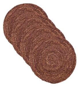Prostírání z kukuřičného šustí Circle Rose Taupe – set 4 ks