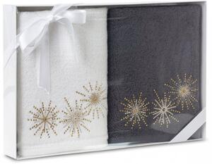 Sada bavlněných vánočních ručníků s jemným vzorem Šírka: 50 cm | Dĺžka: 90 cm