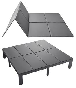 VEVOR Podpěra matrace King Size, 204x193 cm, skládací, s suchým zipem, PP jádro s vrchní vrstvou z Oxfordu 600D, zabraňuje prohýbání pro kovové rámy, palandy a rozkládací pohovky