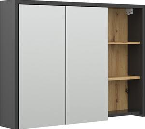 Koupelnová zrcadlová skříňka Vicco Viola Řemeslný dub 100 x 75 cm, Model 40153