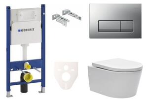 Cenově zvýhodněný závěsný WC set Geberit do lehkých stěn / předstěnová montáž + WC SAT Brevis SIKOGES7W8S