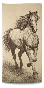 Dětská osuška Veba ZARA Kůň běžící béžovohnědá Velikost: 75x150 cm