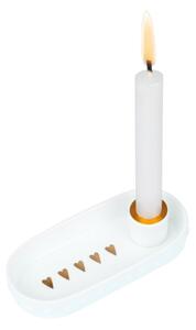 Porcelánový svícen Gold Hearts
