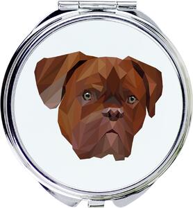 Bordeauxský dog, Dogue de Bordeaux - Zrcadlo s fotografií a geometrickým vzorem od značky Art-Dog