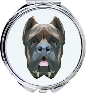 Cane Corso, italský corso, Cane di Macellaio – Zrcadlo s fotografií a geometrickým potiskem od značky Art-Dog