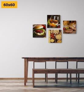 Set obrazů kulinářské umění - 4x 40x40 cm