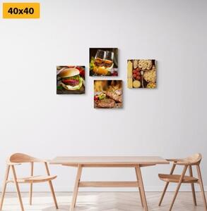 Set obrazů kulinářské umění - 4x 40x40 cm