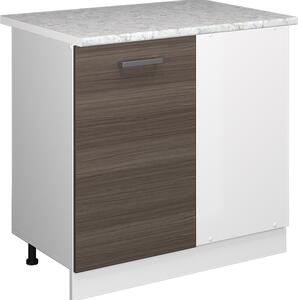 Rohová skříňka Vicco R-Line Ušlechtilá šedá 86 cm s pracovní deskou, Model 37754