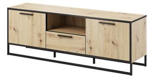 Tv stolek typ 631 Bryanna (dub artisan + čierna)