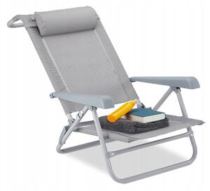 Lehátko kovové šedé Relaxdays