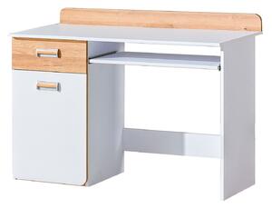 PC stolek Lavendon L10 (dub nash + bilá). Akce -16%