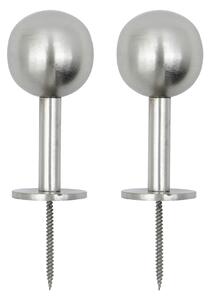 Kovový věšák Ball Silver Finish – set 2 Ks