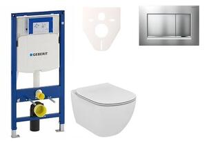 Cenově zvýhodněný závěsný WC set Geberit do lehkých stěn / předstěnová montáž + WC Ideal Standard Tesi 111.300.00.5NF7