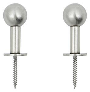 Kovový věšák Ball Silver Finish Small – set 2 ks