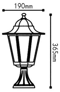 ACA Lighting Garden lantern venkovní stojací svítidlo HI6023R