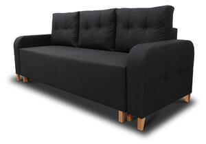 Pohovka třísedačka Abyss (tmavě šedá). Akce -20%