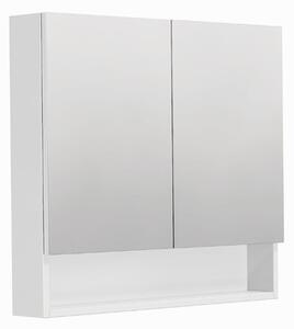 Zrcadlová skříňka SAT Cubeway 80x14x72 cm lamino bílá lesk GALCU80BL